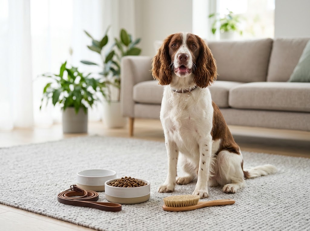 dog receiving care at home