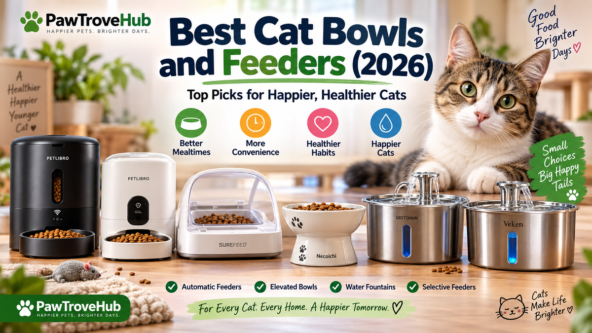 Best cat bowls and feeders 2026 featuring automatic feeders, elevated cat bowl, selective feeder, and water fountains
