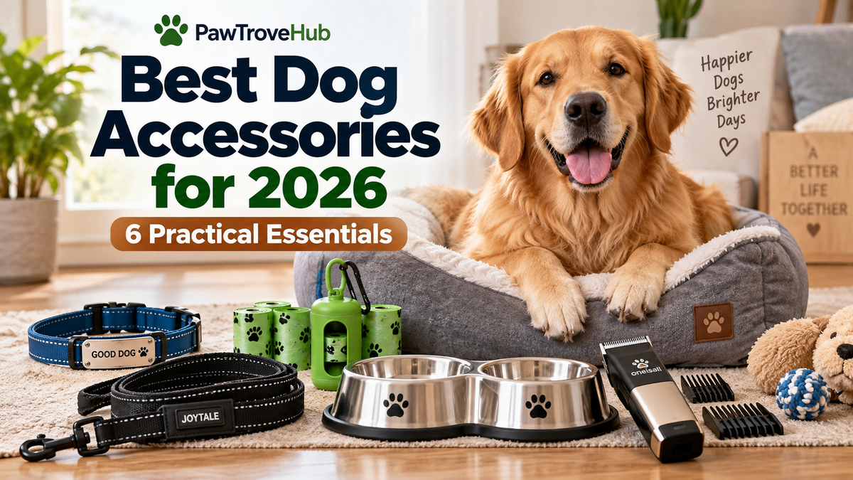 Best dog accessories for 2026 including collar, leash, dog bed, bowls and grooming tools