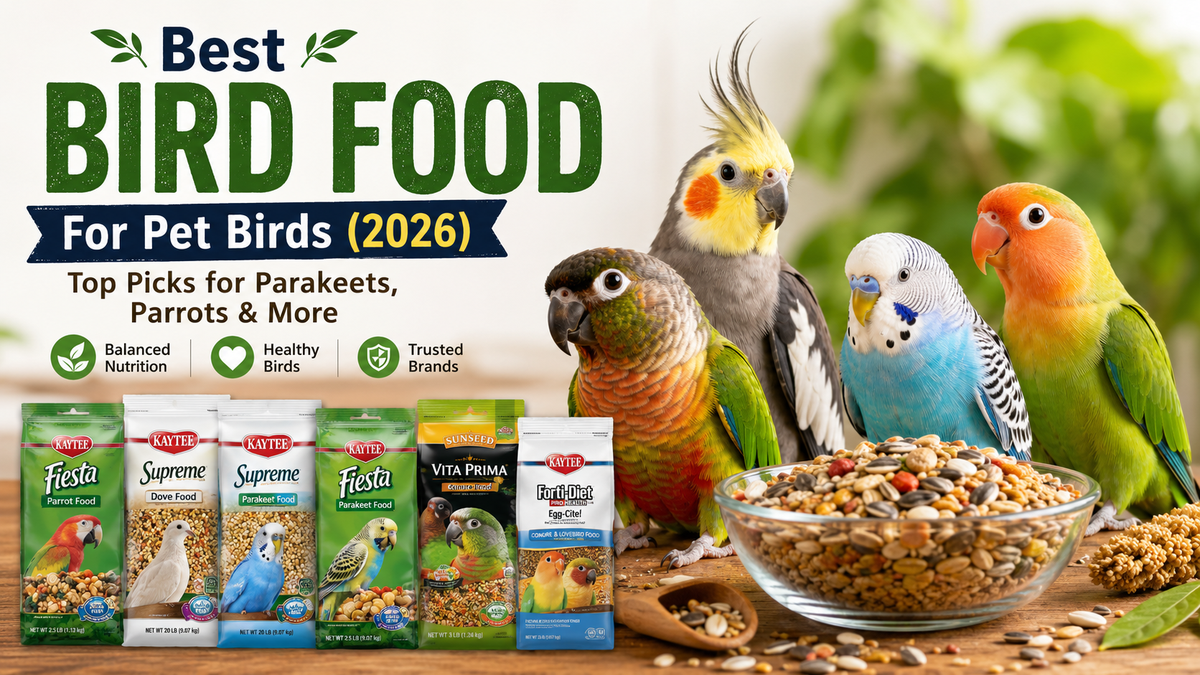 Best Bird Food for Pet Birds (2026): Top Picks for Parakeets, Parrots & More